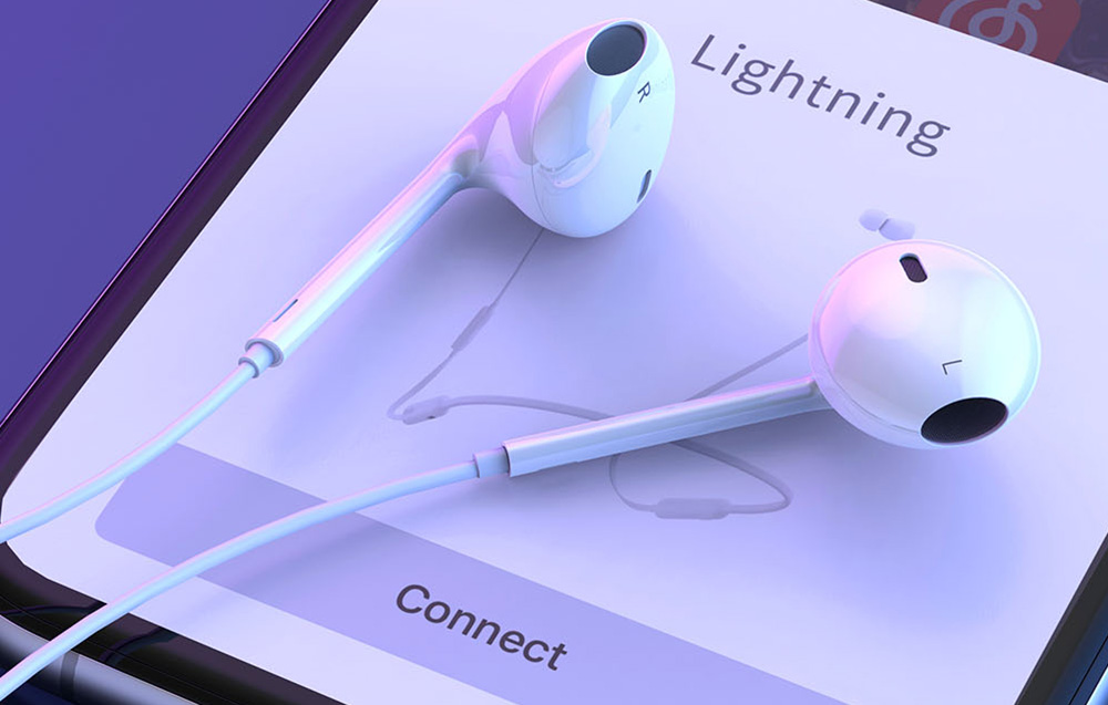 VIPFAN Earphone Lightning - Branco