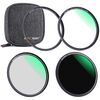 K&F CONCEPT Kit de Filtros Magnéticos UV CPL e ND1000 77mm