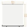 WALIMEX PRO Fundo Roll-Up 210x220cm - Branco