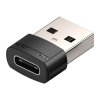 VENTION Adaptador CDWB0 PVC USB 2.0 Macho/USB-C Fêmea (Preto)