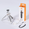 K&F CONCEPT Tripé Portátil com Selfie-Stick Bluetooth MS02 + Suporte Smartphone - Branco