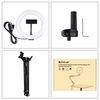 PULUZ Iluminador Anelar com Boom Arm LED Vlogging Ring PKT3089B 20cm