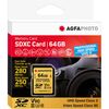 AGFAPHOTO SDXC Extreme Pro 200MB/s Classe 10 V90 U3 UHS-II - 64GB