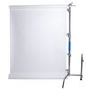 SAVAGE Kit C-Stand Aço Inoxidável 290cm com Braço Inclinável e Fundo Branco