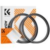 K&F CONCEPT Adaptador de Filtro Step-Up 77mm - 82mm + 2 Panos de Limpeza