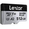 LEXAR Micro SDXC Silver Plus 205Mb/s Classe 10 V30 U3 UHS-I - 512GB