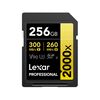 LEXAR Professional SDXC/SDHC 2000x 300MB/s Classe 10 V90 U3 UHS-II 256GB
