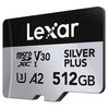 LEXAR Micro SDXC Silver Plus 205Mb/s Classe 10 V30 U3 UHS-I - 512GB