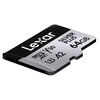 LEXAR Micro SDXC Silver Plus 205Mb/s Classe 10 V30 U3 UHS-I - 64GB
