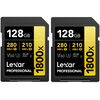 LEXAR Professional GOLD Series SDXC 1800x 280MB/s Classe 10 U3 UHS-II - 128GB (PACK 2 Unidades)