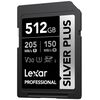 LEXAR Professional SDXC Silver Plus 205MB/s U3 UHS-I 4K - 512GB