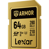 LEXAR SDXC ARMOR GOLD 280Mb/s Classe 10 V60 U3 UHS-II - 64GB