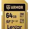 LEXAR SDXC ARMOR GOLD 280Mb/s Classe 10 V60 U3 UHS-II - 64GB