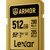 LEXAR SDXC ARMOR GOLD 280Mb/s Classe 10 V60 U3 UHS-II - 512GB