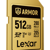 LEXAR SDXC ARMOR GOLD 280Mb/s Classe 10 V60 U3 UHS-II - 512GB