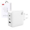 XO Carregador USB-A + Duplo USB-C PD 100W