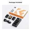 K&F CONCEPT Kit 3 Baterias NP-FW50 1100mAh com Carregador Triplo