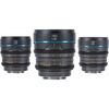 SIRUI Kit Nightwalker 24mm, 35mm, 55mm T1.2 S35 L-Mount - Cinza