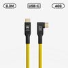 COBRA UNION Cabo USB-C 90º 40G 8K 60Hz 0.3m - Yellow