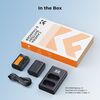 K&F CONCEPT Kit 2 Baterias NP-FZ100 2600mAh com Carregador Duplo