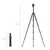 SMALLRIG 5477 Tripé portátil de fibra de carbono para vídeo AP255Pro