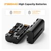 K&F CONCEPT KF28.0046 Kit Carregador Duplo USB-C + 2 Baterias NP-F550