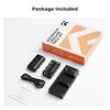 K&F CONCEPT KF28.0046 Kit Carregador Duplo USB-C + 2 Baterias NP-F550