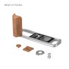 SMALLRIG 5984 L-Bracket com Punho de Madeira para Fujifilm X-E5 - Rosewood/Prata
