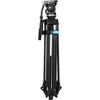 SIRUI Tripé de Carbono SQ75 com Cabeça de Fluida VHS-10 + Mid-Level Spreader SV-FM