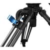 SIRUI Tripé de Carbono SQ75 com Cabeça de Fluida VHS-10 + Mid-Level Spreader SV-FM