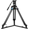 SIRUI Tripé de Carbono SQ75 com Cabeça de Fluida VHS-10 + Mid-Level Spreader SV-FM