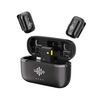LUUCCO Kit 2 Microfones de Lapela Wireless MiniPods K2 USB-C - Preto