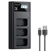 K&F CONCEPT Carregador Triplo para Baterias Sony NP-FW50