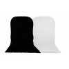 MANFROTTO Fundo de Tecido Dobrável Liso c/ Extensão de Solo Preto/Branco 180x215cm