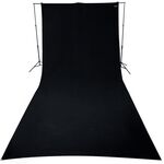 WESTCOTT Fundo de Tecido "Sem Vincos" (270x610cm) - Preto