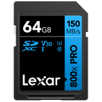 LEXAR Professional SDHC 800x 150MB/s Classe 10 U1 UHS-I 4K - 64GB