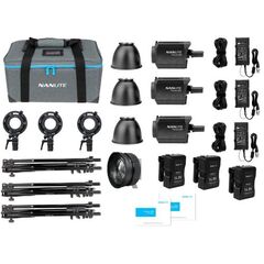 NANLITE Kit Triplo Iluminador LED Forza 150