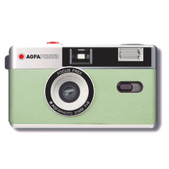 AGFAPHOTO Câmera fotográfica analógica reutilizável 35MM com flash (MINT GREEN)