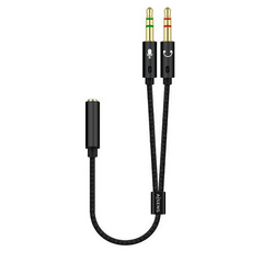 AISENS Adaptador Jack 3.5mm Mic/Fones - 25cm