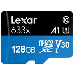 LEXAR Professional microSDXC 633x 100MB/s Classe 10 U3 UHS-I - 128GB