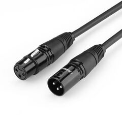 UGREEN Cabo XLR Fêmea a XLR Macho AV130 1m - Preto