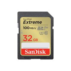 SANDISK EXTREME SDXC 100MB/S CLASSE 10 V30 U3 UHS-I 4K - 32GB