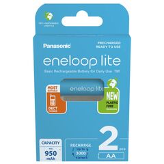 ENELOOP Lite Plastic FREE Pilha Recarregável R6 AA 950mAh - 4 Unidades