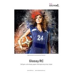 SOLUTION Papel para Impressoras a Jato de Tinta - GLOSSY RC Ultra White 240g/m&sup2; - Rolo de 111.8cmx30m