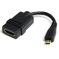COLORCABLE Conversor Micro-HDMI Macho para HDMI Femea - 12cm