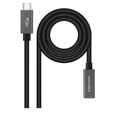 NANOCABLE - Cabo USB-C Macho - USB-C F&ecirc;mea (0.5 metros)