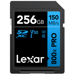 LEXAR Professional SDXC 800x 150MB/s Classe 10 U1 UHS-I 4K - 256GB
