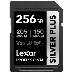 LEXAR Professional SDXC Silver Plus 205MB/s U3 UHS-I 4K - 256GB