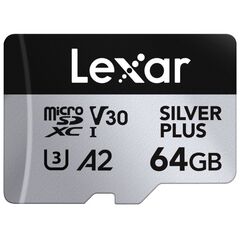 LEXAR Professional MicroSDXC Silver Plus 205MB/s U3 A2 UHS-I 4K - 64GB