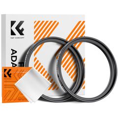 K&F CONCEPT Adaptador de Filtro Step-Up 52mm - 55mm + 2 Panos de Limpeza
